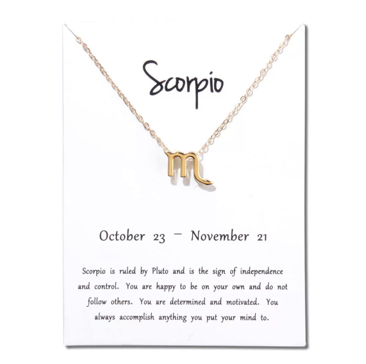 Zodiac Pendant Necklace