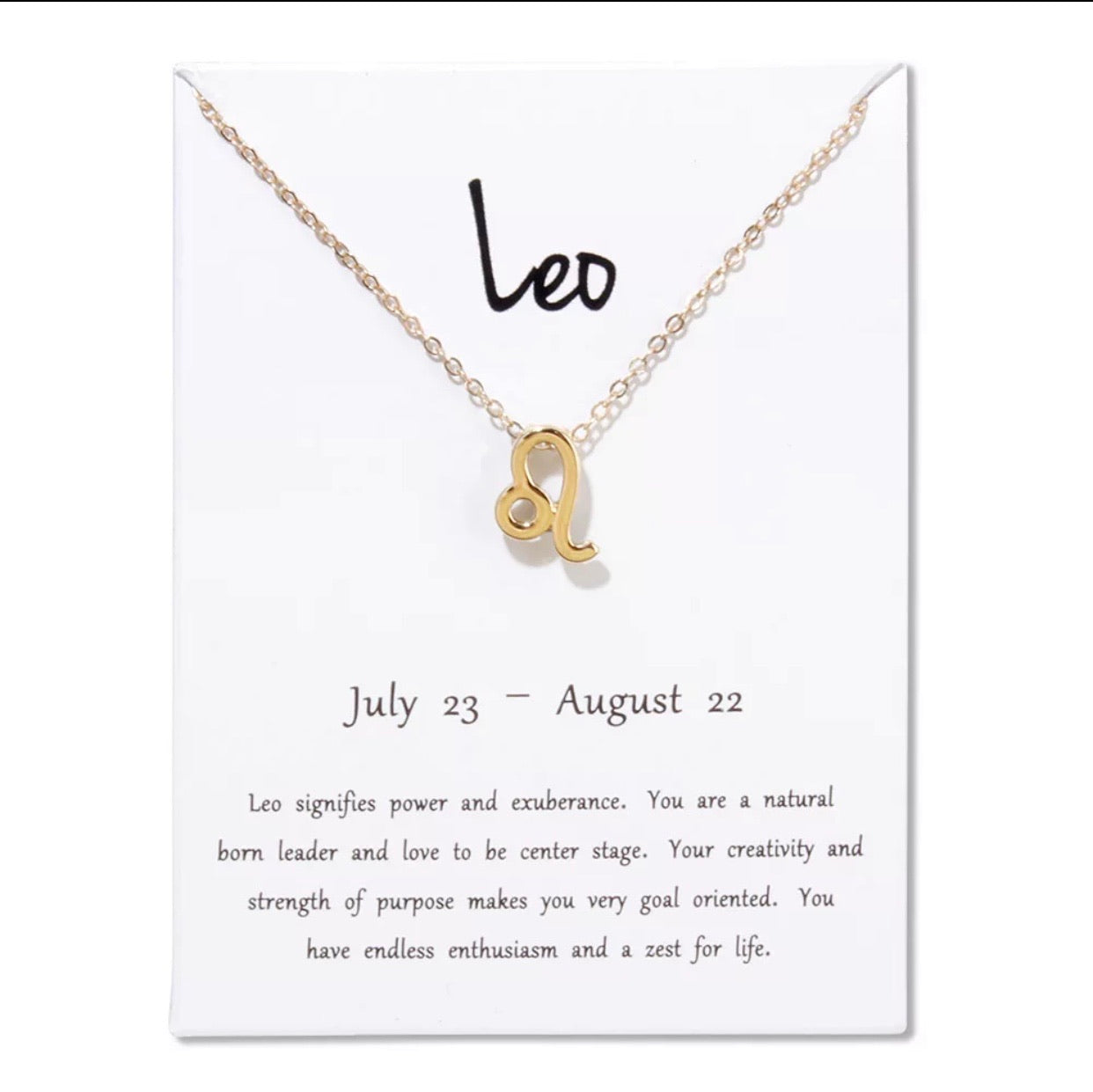 Zodiac Pendant Necklace